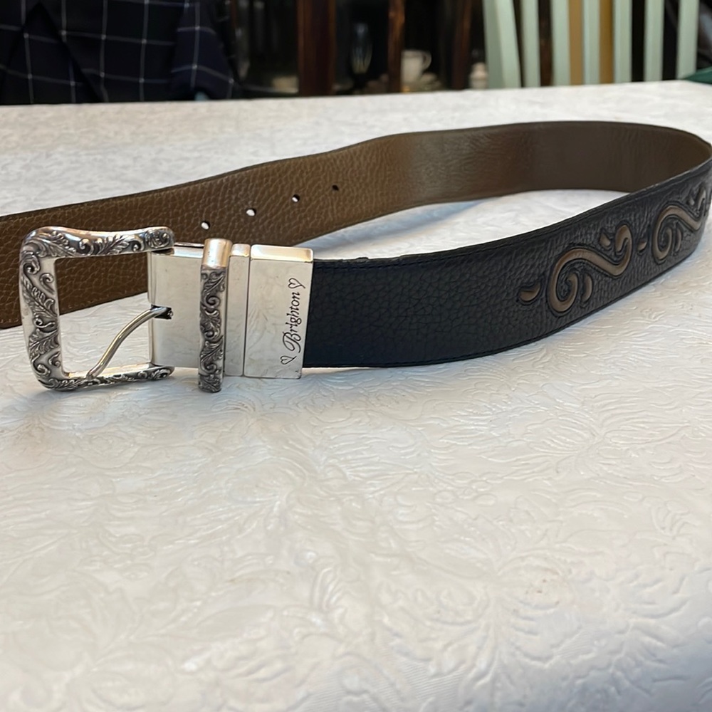 Brighton black and brown womens belt. Size M/30